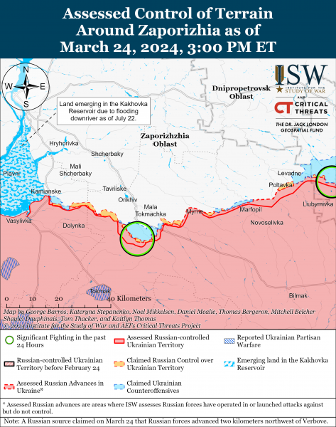 
Росіяни намагаються наступати одразу на кількох напрямках: карти ISW 