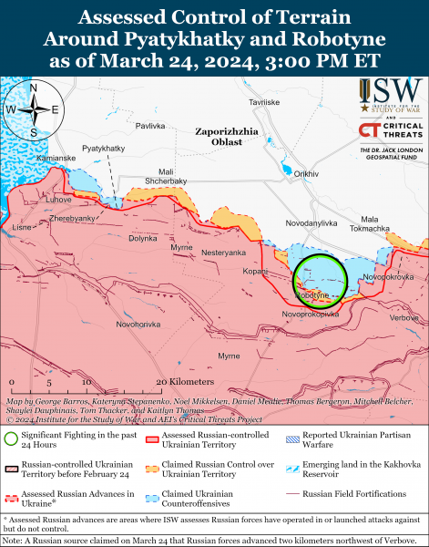 
Росіяни намагаються наступати одразу на кількох напрямках: карти ISW 