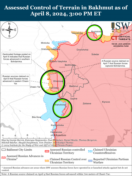 
ISW фіксує просування росіян на кількох напрямках фронту: карти боїв 