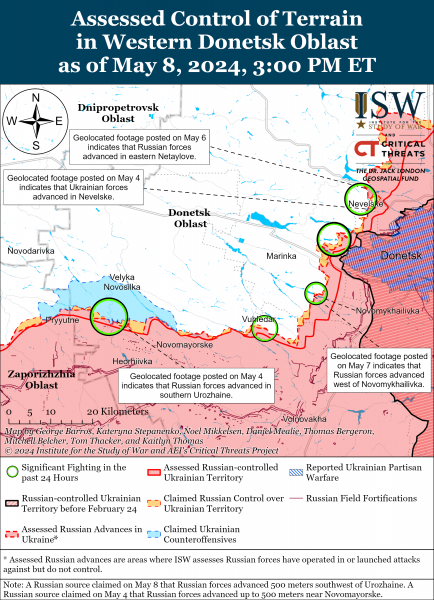 
Окупанти просуваються на кількох напрямках: карти ISW 