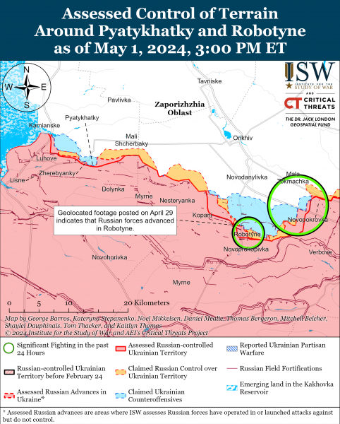 
Окупанти тиснуть під Часовим Яром на біля Авдіївки: карти ISW 