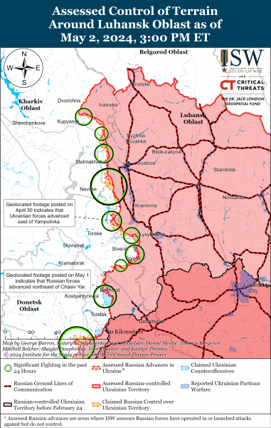 
ЗСУ покращили свої тактичні позиції в районі Серебрянського лісництва: карти ISW 