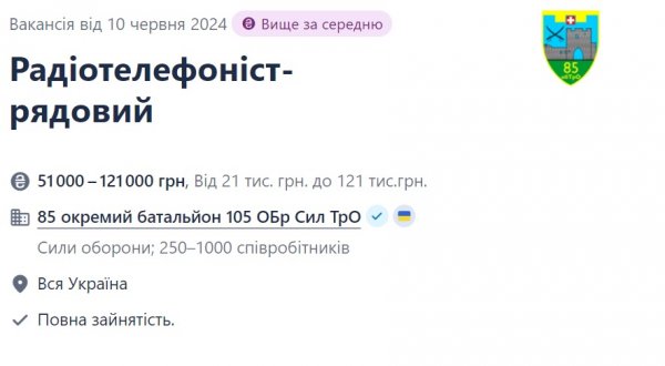 
Робота у ЗСУ: які вакансії найпопулярніші та скільки платять 