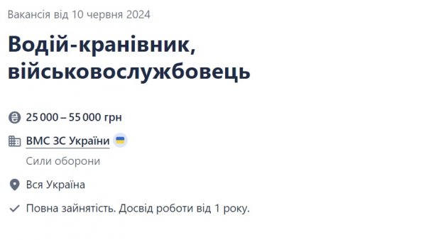 
Робота у ЗСУ: які вакансії найпопулярніші та скільки платять 