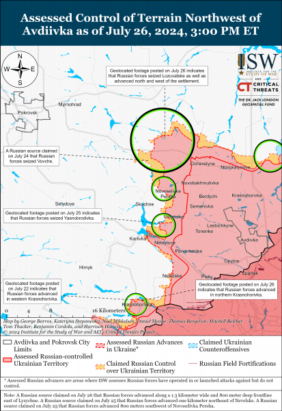 
Росіяни, імовірно, захопили два села у Донецькій області: карти ISW 