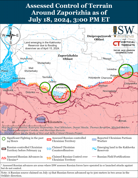 
Ворог просувається на Донбасі, північному сході та півдні України: карти ISW 