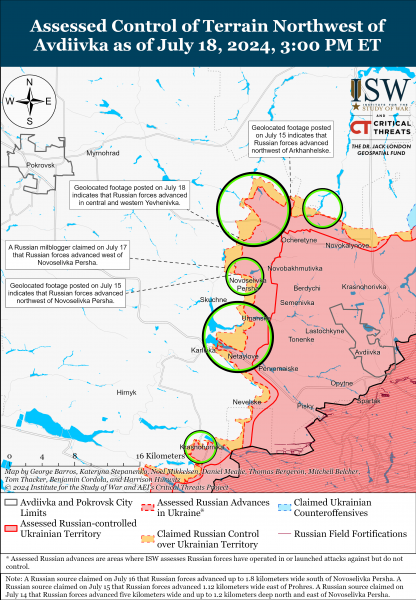 
Ворог просувається на Донбасі, північному сході та півдні України: карти ISW 