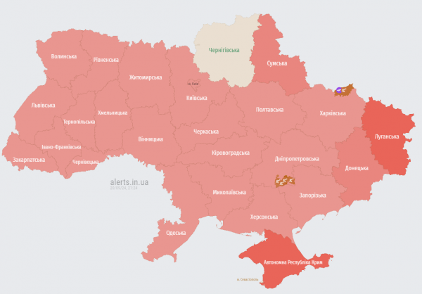 
В Україні оголошено масштабну тривогу через зліт МіГ-31К 