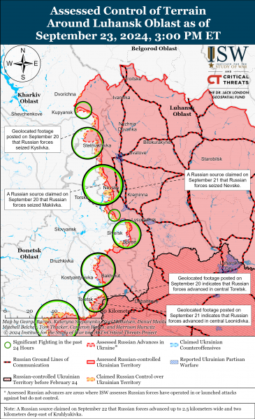 
Росіяни переходять до оборони на півночі Харківської області: карти ISW 