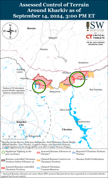 
ЗСУ наступають у Глушковському районі, ворог просунувся в Донецькій області: карти ISW 