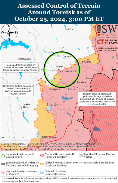 
ЗСУ відновили позиції в Торецьку та біля Часового Яру: карти ISW 