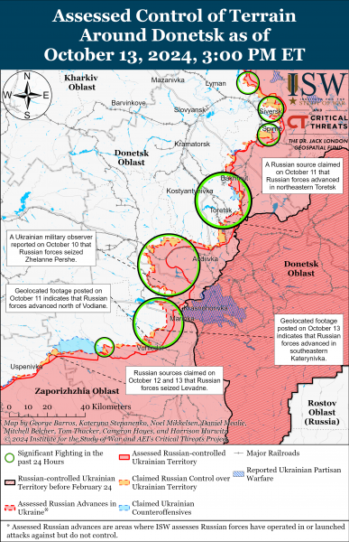 
ЗСУ відновили позиції біля Селидового, ворог просунувся під Торецьком: карти ISW 