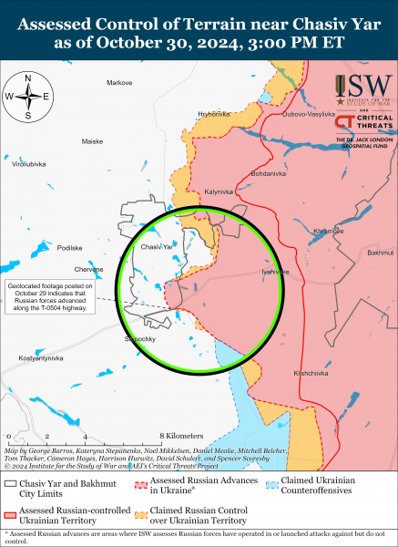 
Окупанти просунулися на п'яти напрямках, включаючи Курський: карти ISW 