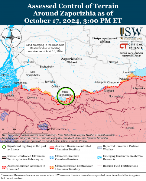 
Росіяни просунулися у Часовому Яру, українці відвоювали позиції у центрі Торецька: карти ISW 