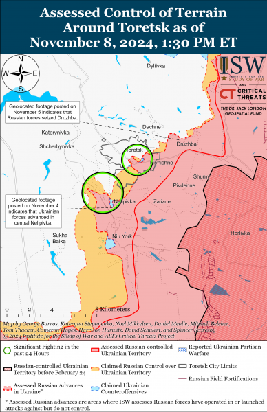 
ЗСУ просунулися у Курській області, а ворог тисне на Донбасі: карти ISW 