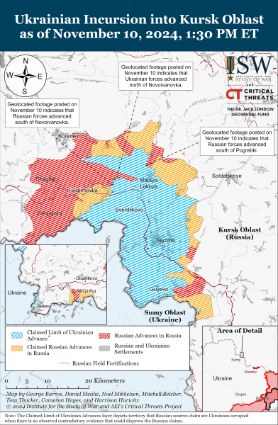 
Російські окупанти просунулися в Україні лише на одному напрямку: карти ISW 