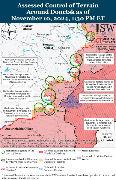 
Російські окупанти просунулися в Україні лише на одному напрямку: карти ISW 