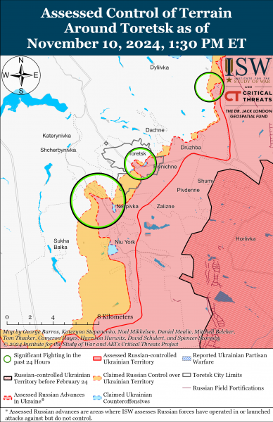 
Російські окупанти просунулися в Україні лише на одному напрямку: карти ISW 