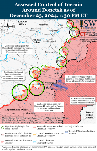 
Окупанти просунулися на п'яти напрямках: карти ISW 