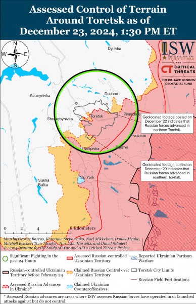 
Окупанти просунулися на п'яти напрямках: карти ISW 