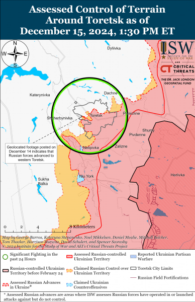 
Ворог просунувся під Сіверськом і Торецьком, Покровськом і Вугледаром: карти ISW 