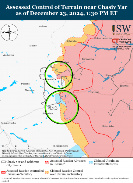 
Окупанти просунулися на п'яти напрямках: карти ISW 