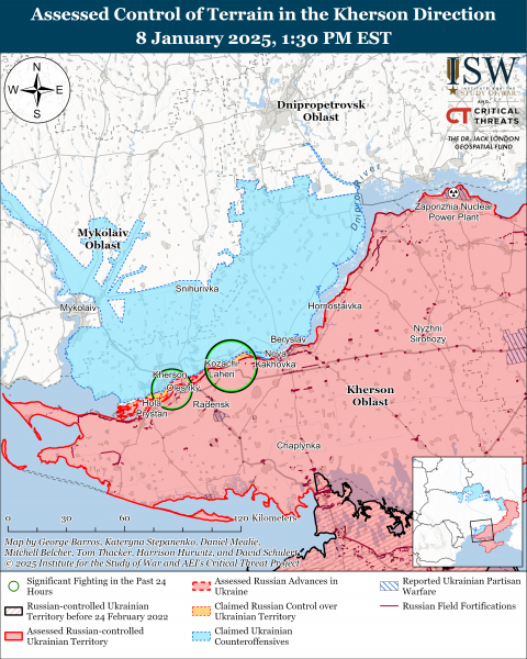 
Ворог просунувся в Курській області, під Торецьком і Кураховим: карти ISW 