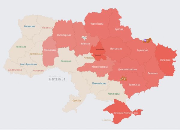 
Україна знову під масштабною атакою дронів "Шахед": де ризик ударів 