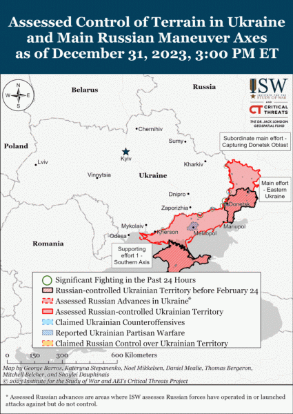 
В ISW підбили підсумки здобутків РФ в Україні минулого року й дали прогноз на 2025-й 