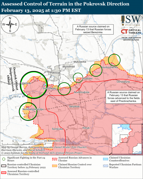 
Окупанти просунулися біля Борової та Сіверська: карти ISW 