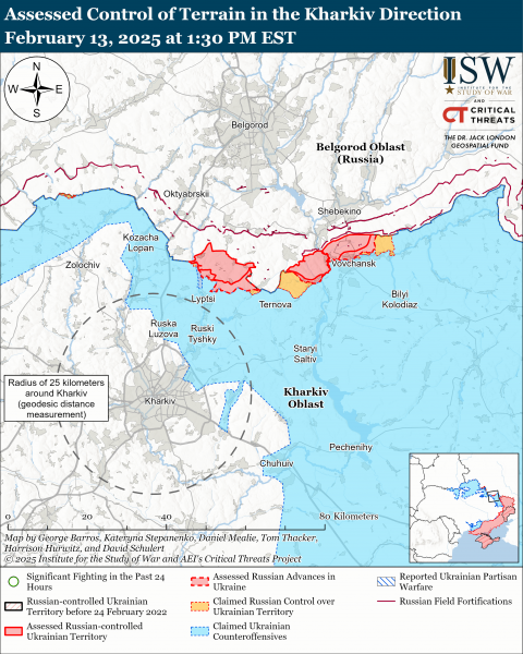 
Окупанти просунулися біля Борової та Сіверська: карти ISW 