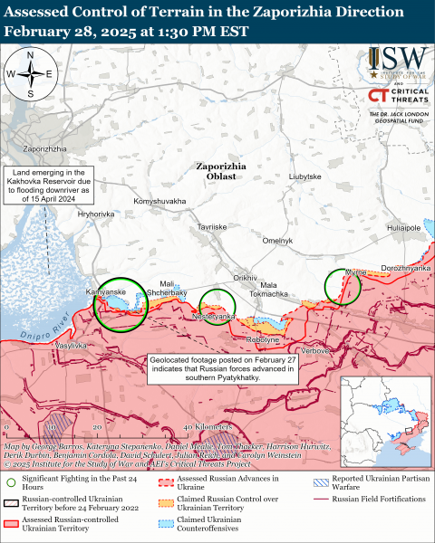 
Ворог тисне біля Покровська і Курахового, Великої Новосілки та на Запоріжжі: карти ISW 