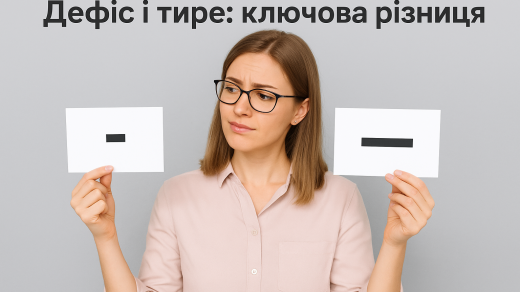 Дізнайтеся, у чому різниця між дефісом і тире в українській мові. Просте пояснення, приклади, правила та таблиця порівняння.