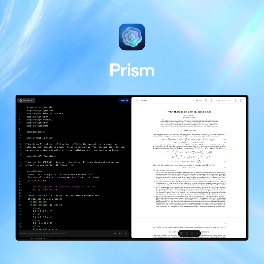 OpenAI Prism запускає GPT‑5.2 для науковців: безкоштовний AI‑інструмент для редагування та досліджень