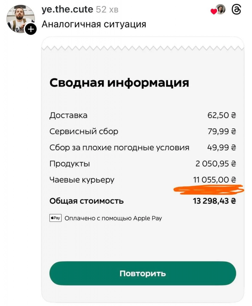 Glovo масово списує тисячі гривень чайових через технічний збій: що відомо про повернення коштів