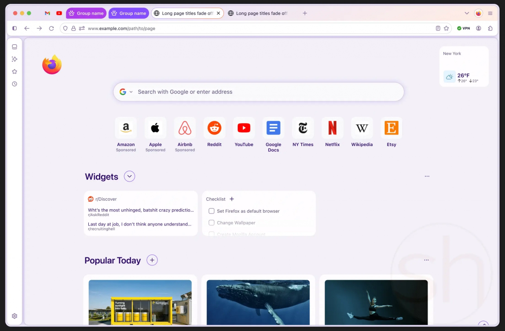 Mozilla презентує Firefox Nova 2026: новий дизайн браузера з плавними вкладками та адаптивними кольорами