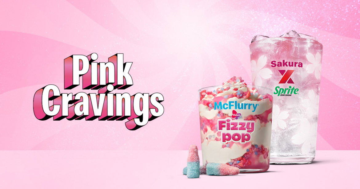 McDonald’s запустив рожеве меню Pink Treats у колаборації з Hatsune Miku. Спробуйте Fizzy Pop McFlurry та Sakura Sprite: огляд новинок та шанси появи в Україні.