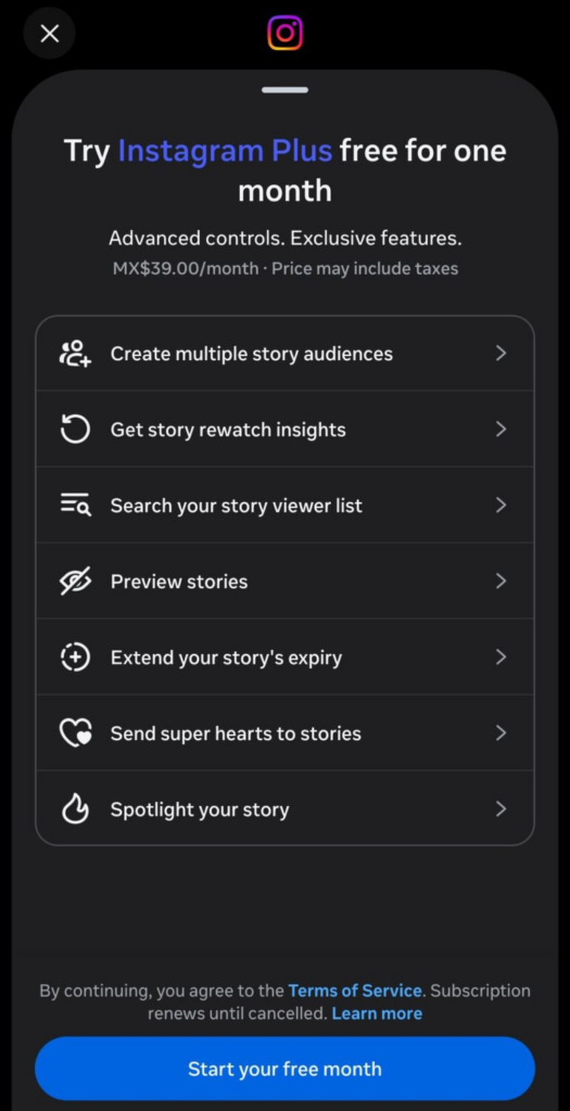 Платна підписка Instagram Plus: ціни, нові функції та прихований режим перегляду Stories