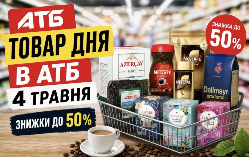 Товар дня в АТБ 4 травня 2026: суперціни та масштабні знижки до 50%