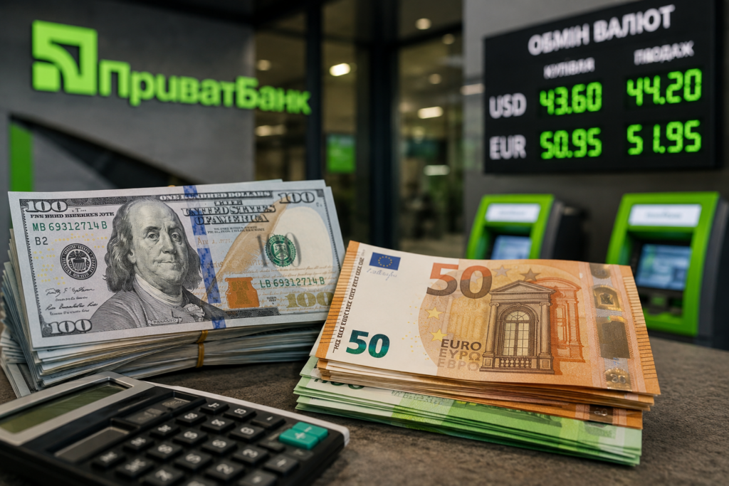 Курс долара і євро в “ПриватБанку” 13 травня 2026: валюта знову подешевшала