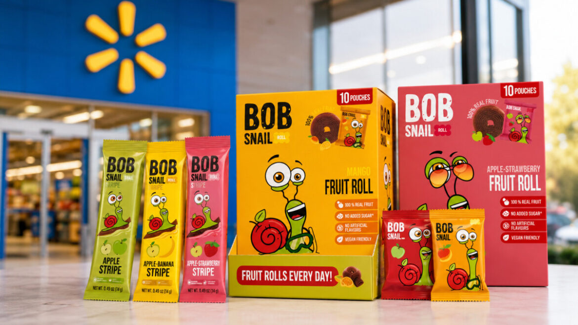Bob Snail з’явився приблизно у 1100 магазинах Walmart у США. Український виробник представив фруктові роли та снеки у сімейних упаковках.