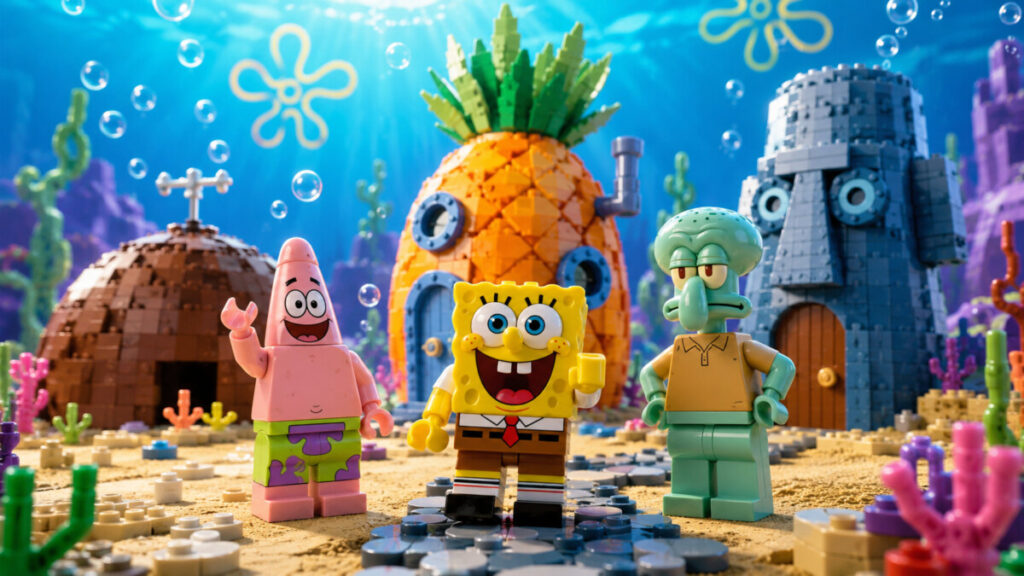 Де купити LEGO SpongeBob в Україні: дата виходу Conch Street, ціна набору та список мініфігурок