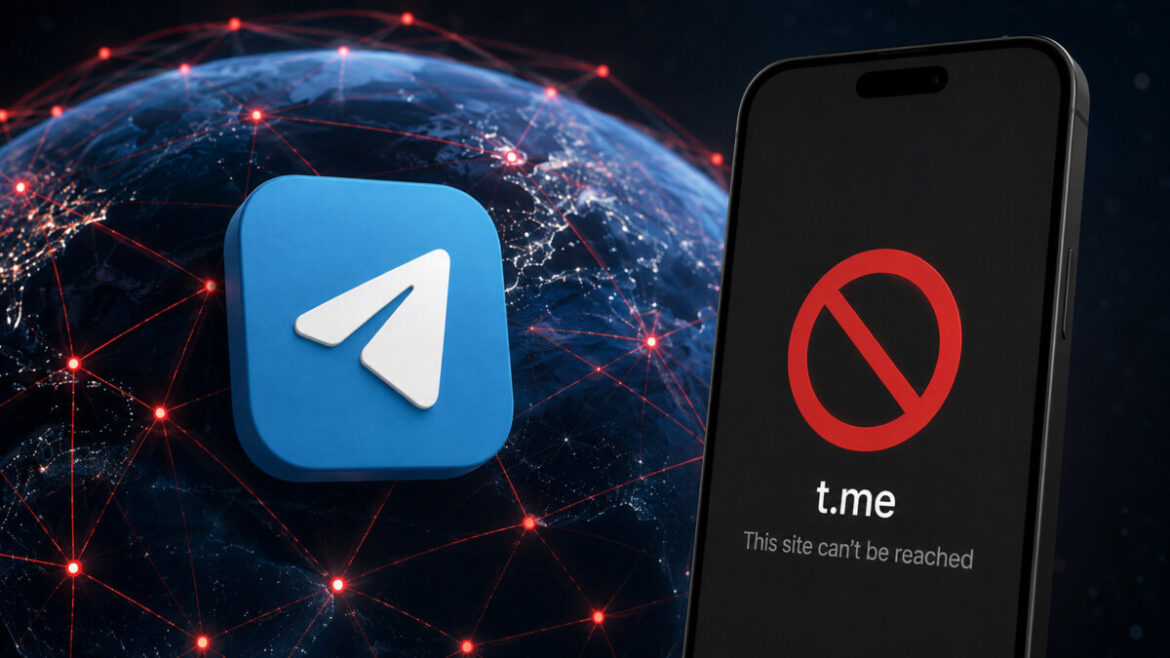Telegram перестав працювати по всьому світу: посилання t.me не відкриваються через блокування домену в зоні .me. Що відомо про збій.