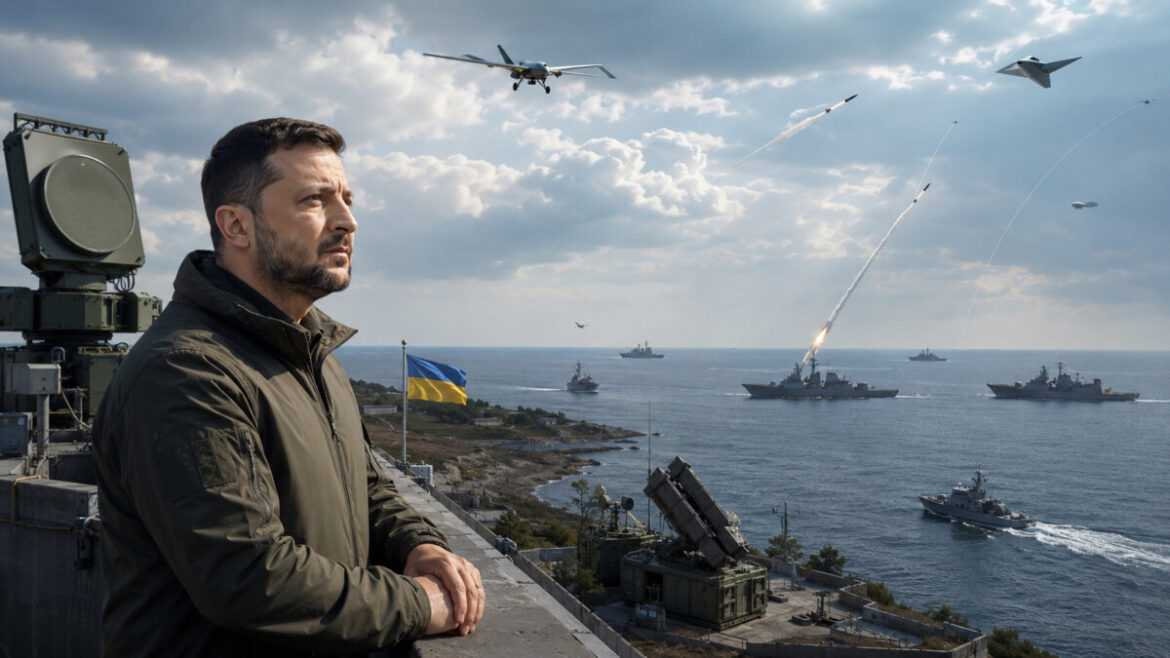 Лінія ППО в морі може захистити Одесу: Зеленський запропонував запускати дрони-перехоплювачі з морських безпілотних платформ.
