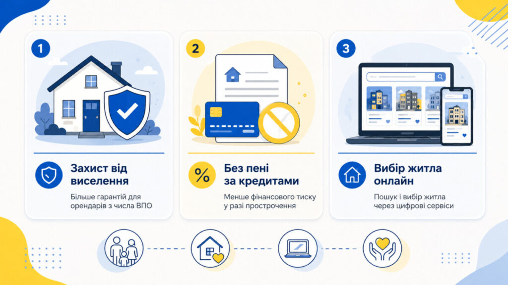 Нові правила для ВПО з 22 жовтня 2026 року: житло онлайн, захист від виселення та перерахунок кредитів