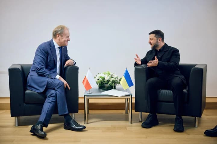Туск і Зеленський зустрілися у Любліні після переговорів українського президента у США