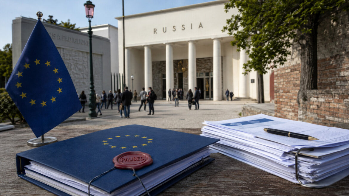 ЄС призупинив грант Венеційській бієнале на 2 млн євро через повернення Росії, відставку журі та протести 22 країн.