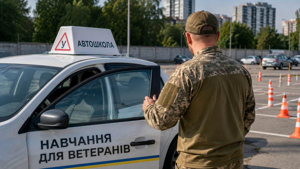 Автошкола для ветеранів відкрилася у Києві: 17 учасників навчатимуться водінню на адаптованих авто, місто також планує компенсації.