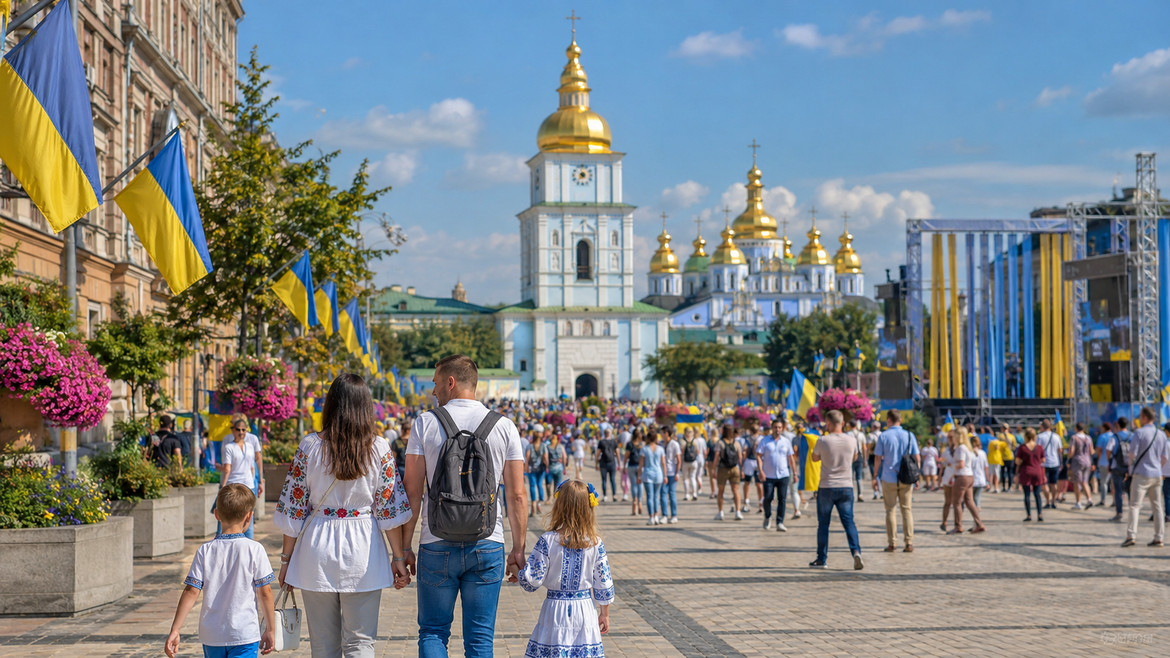 День Незалежності України 2026 у Києві: події 22–24 серпня, ВДНГ, концерти, забіг у вишиванках, ціни, адреси, правила безпеки та привітання.
