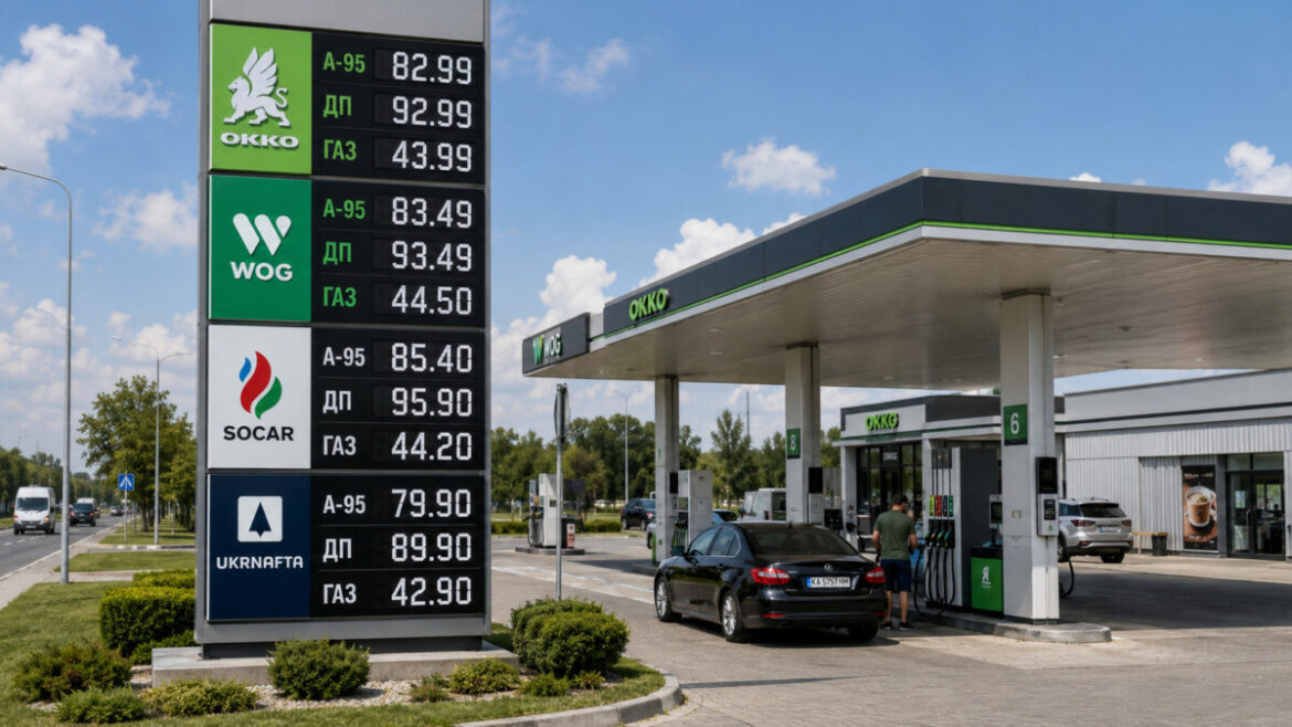 Ціни на бензин 7 серпня: А-95 від 79,90 грн, дизель від 89,90 грн, автогаз від 42,90 грн. Порівнюємо ціни «Укрнафти», OKKO, WOG і SOCAR.